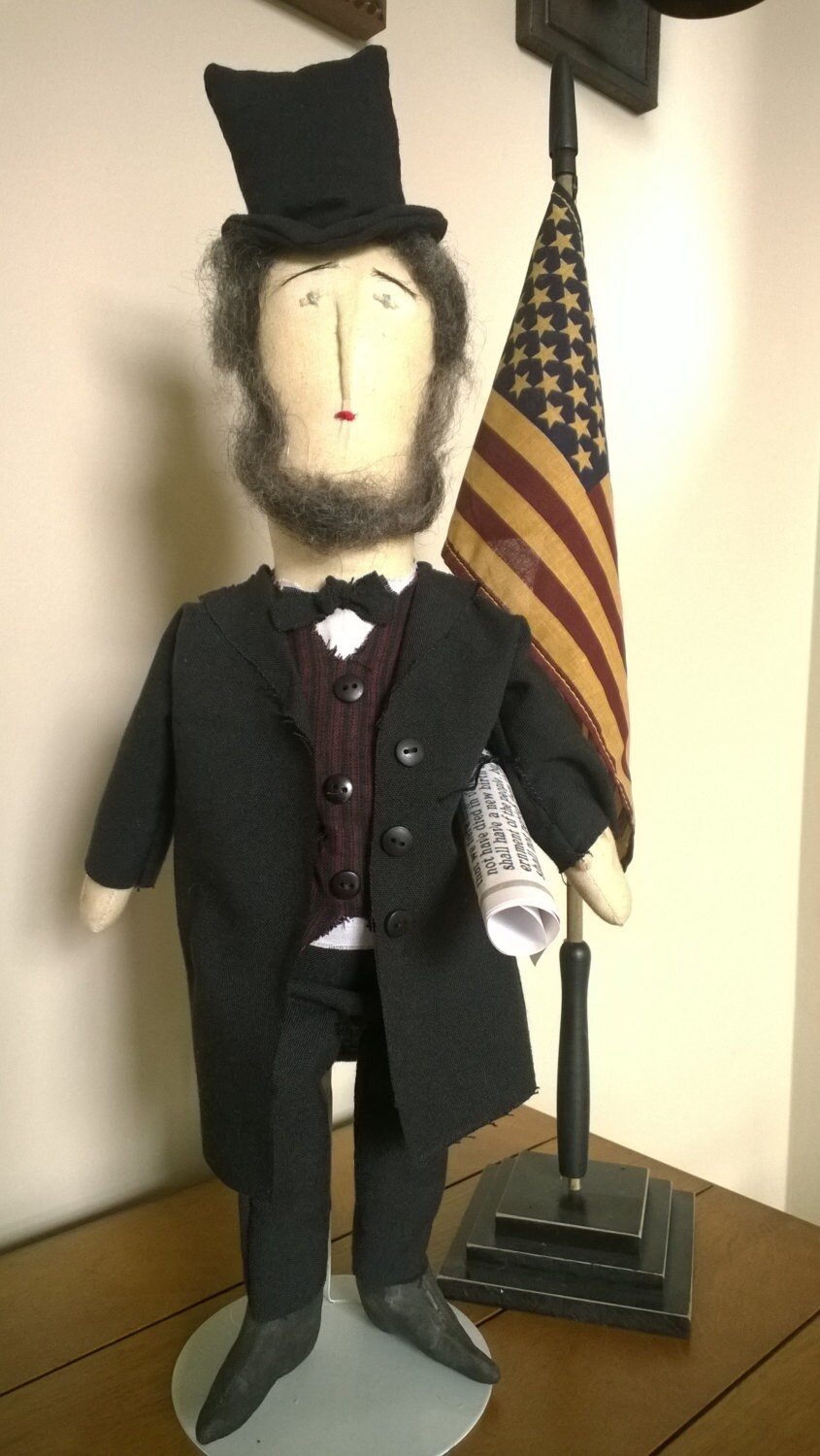 Primitive Abe Lincoln Americana Abraham Lincoln Doll