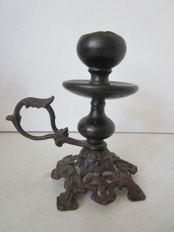 Items similar to Antique Primitive Candle Holder- Candle ...