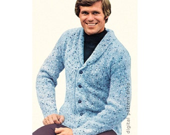 Mens Sweater Knitting Pattern Braided Cable Raglan Sweater