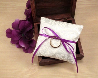 Wedding Ring Pillow Ring Bearer Box Pillow Mini by GielDesigns