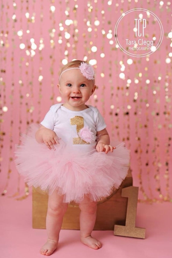 Pink Birthday Tutu Baby Girl Birthday Outfit 1st Bday Girl