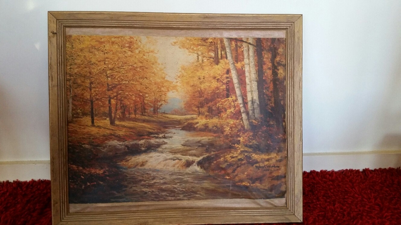 Vintage Robert Wood 1959 Autumn Leaves Woods