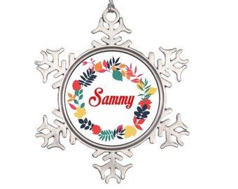 Custom Name Christmas Ornament - Personalized Christmas Ornament - Snowflake Christmas Ornament Gift for Him Gift for Her, Monogram Gift