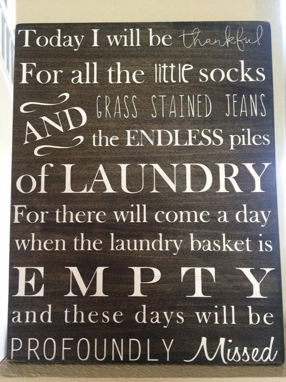 Thankful For Laundry Sign