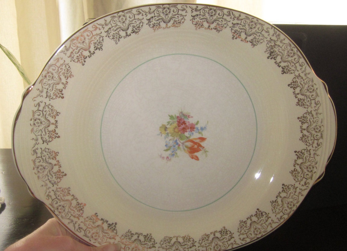 Set of 2 Serving Platters Salem China Sovereign Pattern