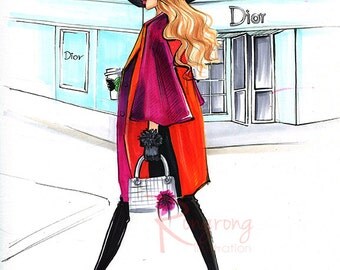 Fashion wall art,Dior Poster,Fashion Luxary art,Fashion Decor,Fashion Sketch,Fashion wall art,Chic office decor,Gilry wall art,Gift for her
