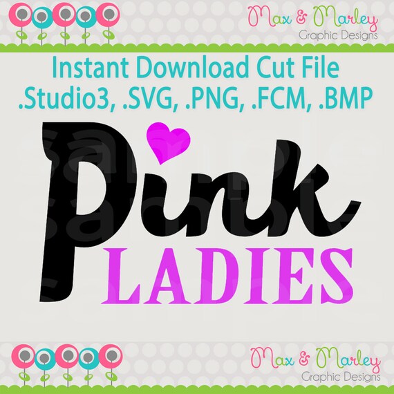 Items similar to INSTANT DOWNLOAD Pink Ladies .svg .png .bmp .fcm ...