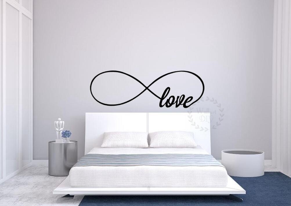 Infinity Love Wall Decals Bedroom Wall Stencils Modern Wall