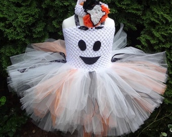 Ghost Tutu Dress, Halloween Ghost Costume, Ghost Costume, Baby Costume, Ghost Outfit, Ghost Tutu Set, Halloween Costume, Girl costume