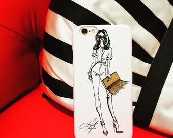 Fashion illustration cellphone case, cute iPhone case