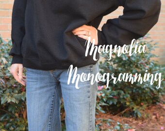 1/4-Zip Monogrammed Pullover Sweatshirt