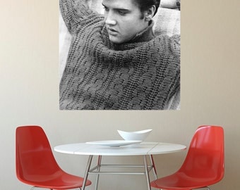 LARGE SIZE Elvis Presley Print / Elvis Poster / Elvis Photograph / Elvis Black and White Photo / Elvis Movie Poster
