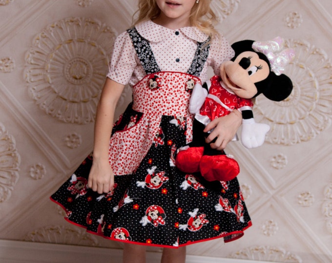 Minnie Mouse Outfit - Toddler Girl Dress - Disney Birthday Clothes - Little Girl Outfit - Disney Vacation Outfit - sizes 2T to 10 years