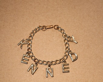 Antique Original Kennedy Charm Bracelet / From the 1960 Kennedy Campaign