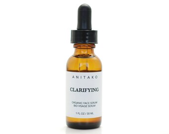 CLARIFYING - Organic Face Serum, Natural Facial Oil, Juniper Berry, Lavender, Tea Tree and Sea Buckthorn Oil, Vegan