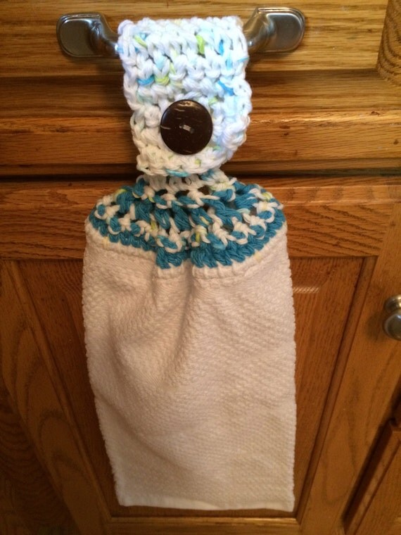 Crocheted Cotton Dish Towel Handmade by crochetthisforme on Etsy