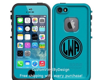 Lifeproof Case Monogram Decal, Lifeproof Decal, Lifeproof Case, Monogram for Lifeproof, 2 inch decal, Phone Case Decal, Vinyl MonogramPerson