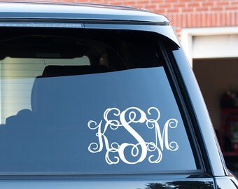 Monogram Car Decal Car Stickers Car Decor Cute Car Accessories Car Decals for Women Monogrammed Vinyl Decal For Yeti For Car For Laptop