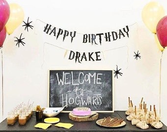 Harry Potter Party; Harry Potter Banner; Harry Potter Decorations; Harry Potter Birthday; Harry Potter Birthday Decor; CUSTOM Birthday Decor
