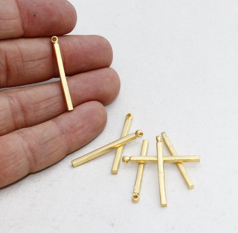 Pcs Gold Plated Bars X Mm Long Square Bar By Kjewelrymetal