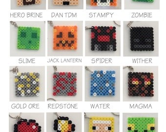 25 x Minecraft Inspired Key chains / Key Rings
