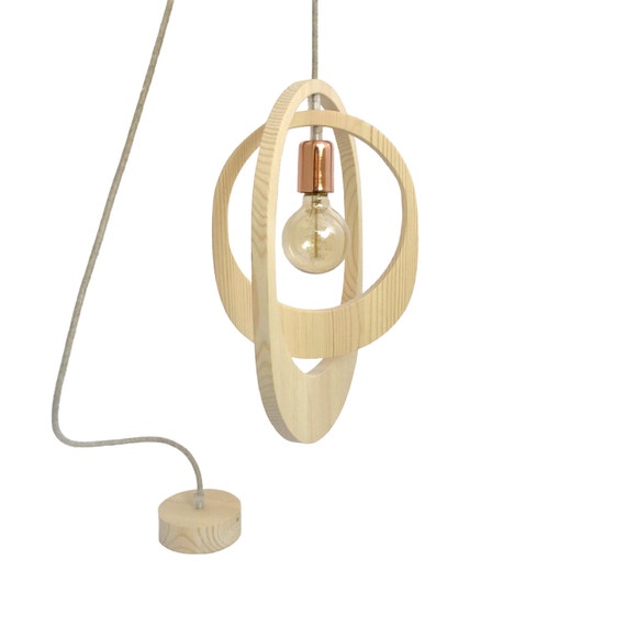 Geometric Orbit Wooden Pendant Light Lighting Ceiling Like This Item