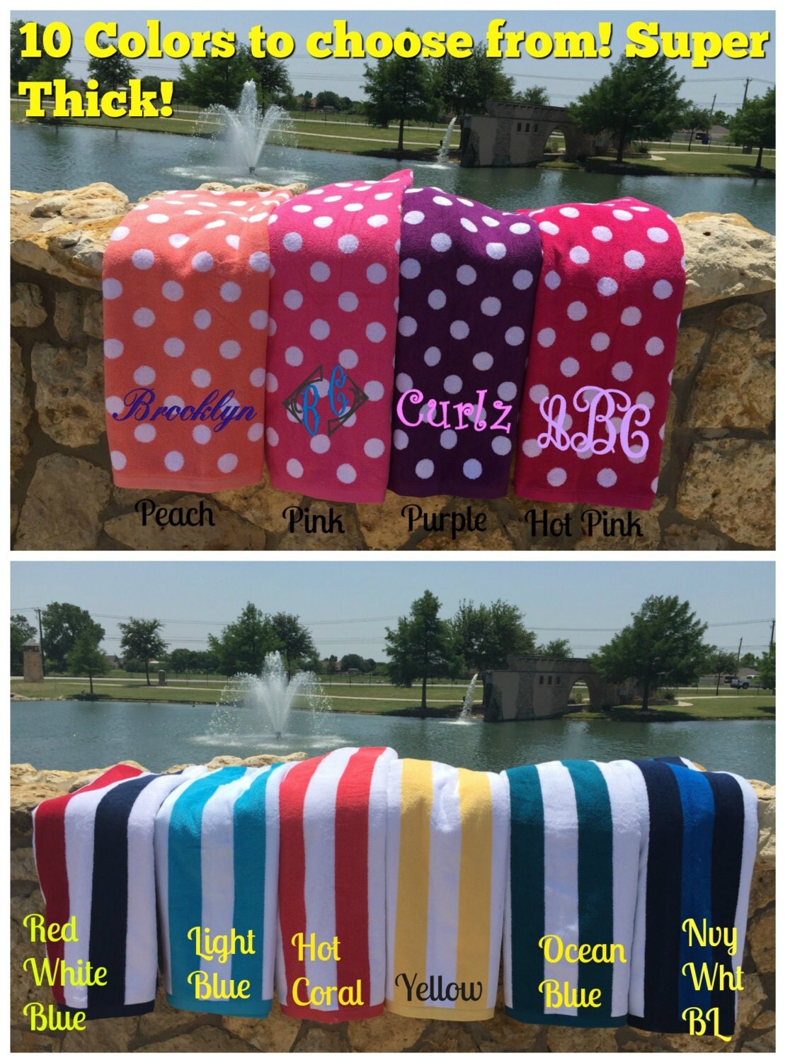 Oversized Personalized Beach Towel Graduation by ThreadsJust4U