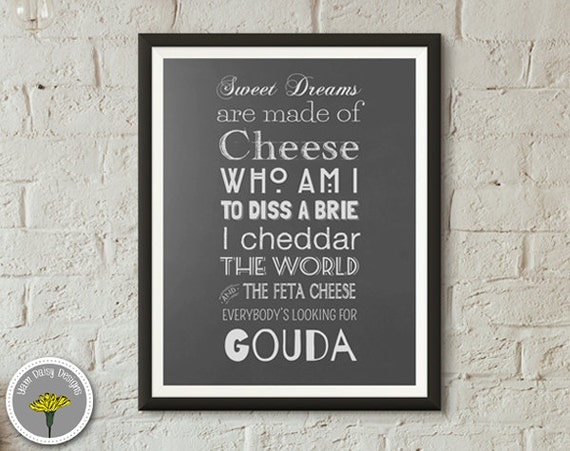 Download Items similar to Sweet Dreams Are Made Of Cheese ...