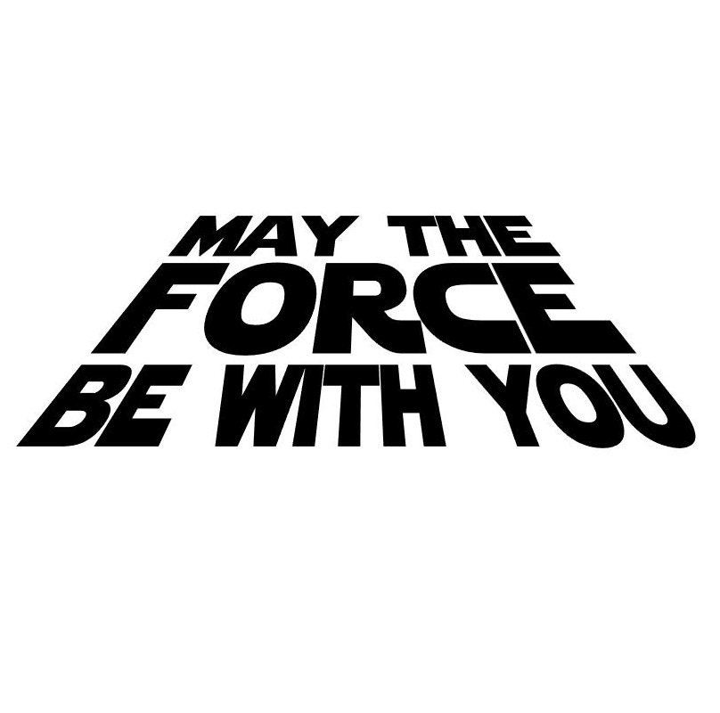 Star Wars May the Force be with You interior wall decal