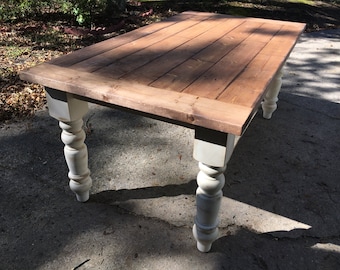 Husky Turned Leg Farmhouse Table