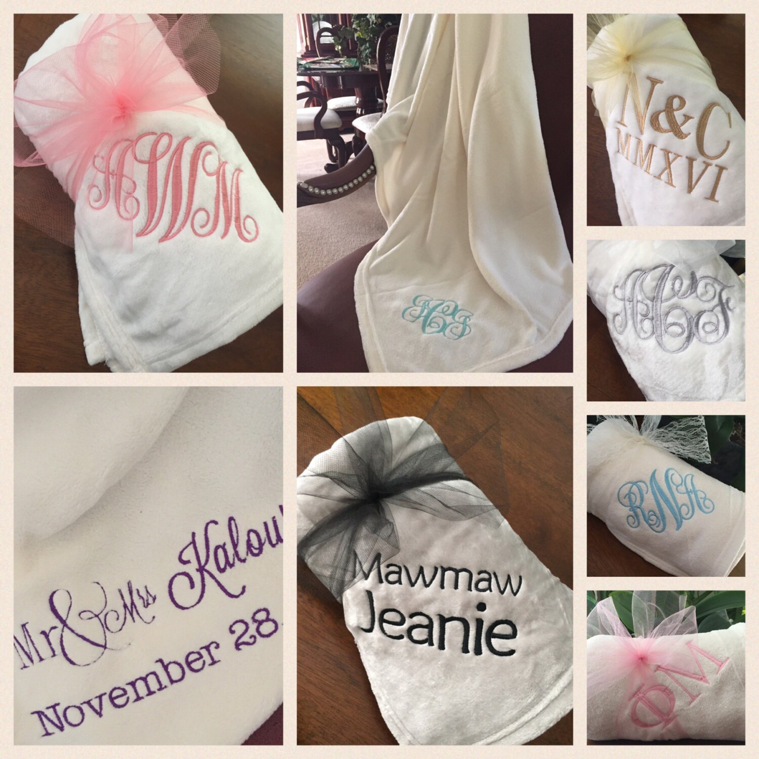 Monogrammed Throw Monogrammed Blanket Fleece Personalized