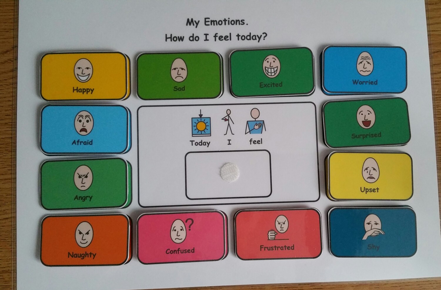 My Emotions How I Feel Chart for SEN/ Visual