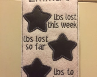 Personalised weight loss tracker chart