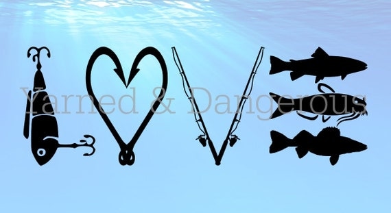 Fishing Love SVG PNG by YarnedDangerous on Etsy