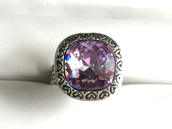Swarovski Violet Ring, Violet Crystal Ring, Swarovski Violet Crystal Ring, Swarovski Purple Crystal Ring