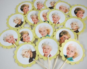 12 The Golden Girls Cupcake Toppers