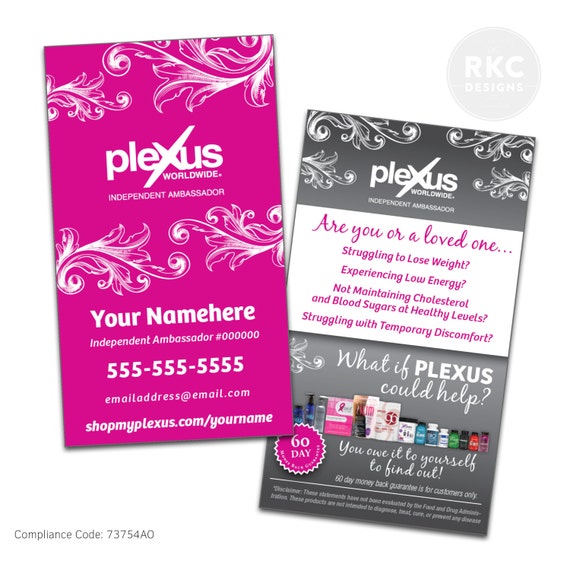 Plexus Business Cards Digital File Only Compliance by RKCCards