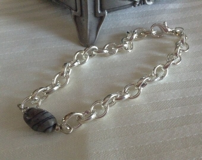 Men's Zebra Jasper Bracelet