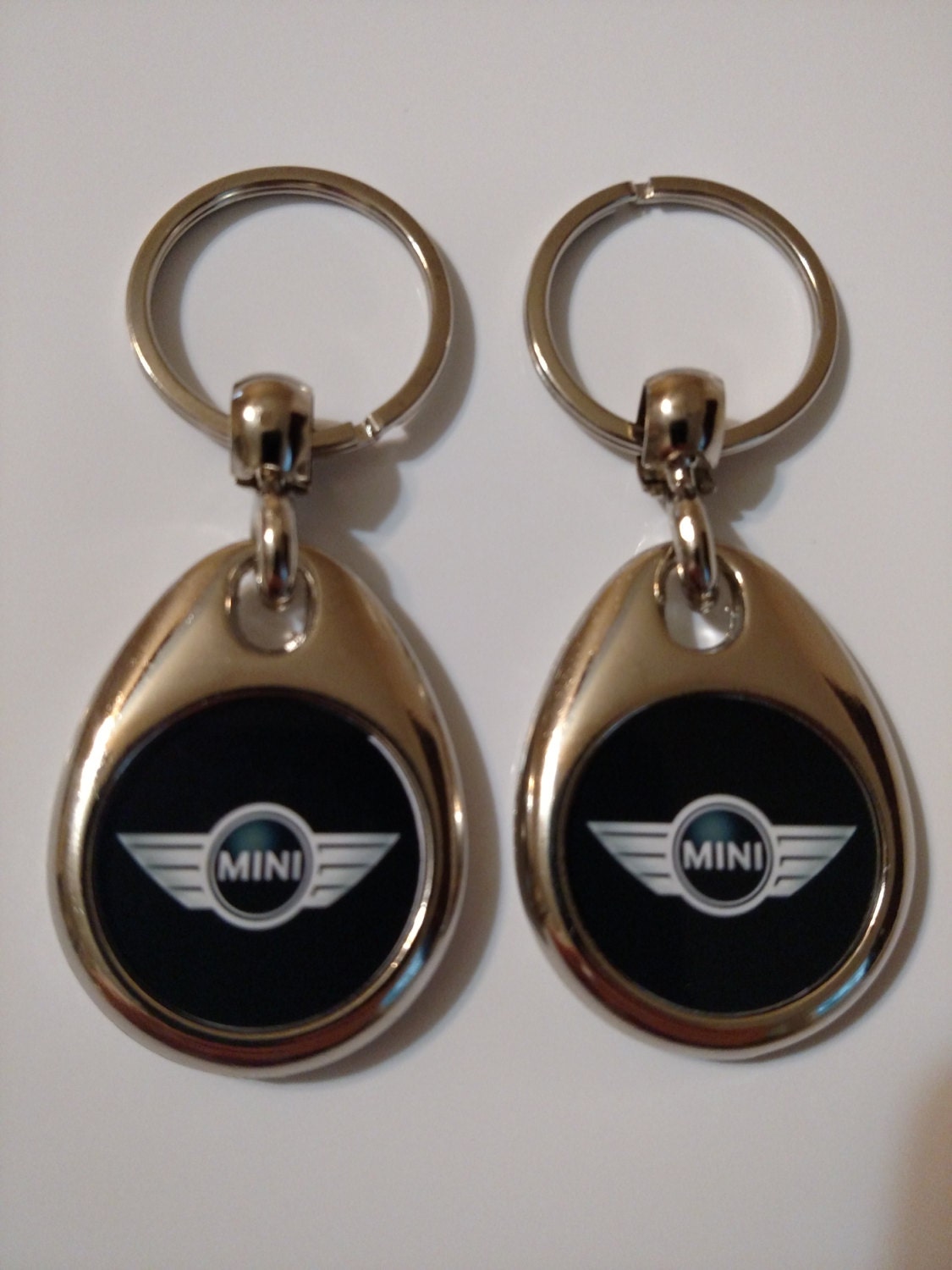 MINI COOPER KEYCHAIN 2 pack double sided logo