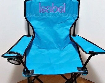 Birthday Gift - Beach Chair - Monogrammed Kids Folding Chair - Childrens Camping Chair - Kids Sports Chair - Personalized Outdoor Chair