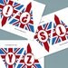 Printable British Bunting British Banner Alphabet theme party