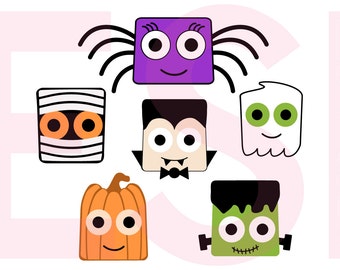 Halloween Design Set, Halloween svg files, SVG, DXF, EPS files, for use with Silhouette Studio and Cricut Design Space.