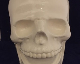 Hanging Glazed Skull Planter