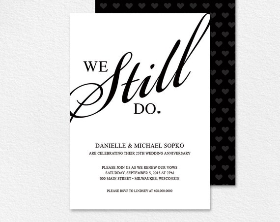 We Still Do Vow Renewal Invitations 1