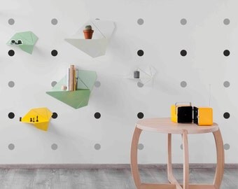 120 Polka Dot wall sticker decals - Mixed colour choices available - DIY - peel & stick S12