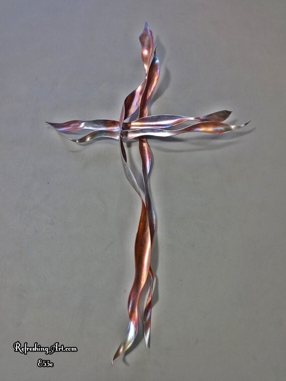 18 Copper Cross Wall Art 853e by on Etsy