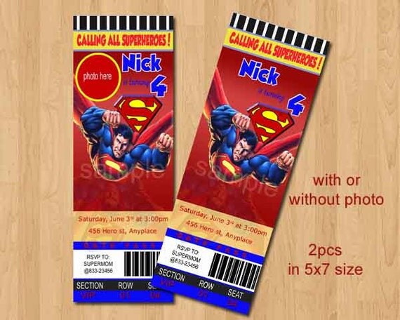 Invitacion Cumpleaños Superman Gratis