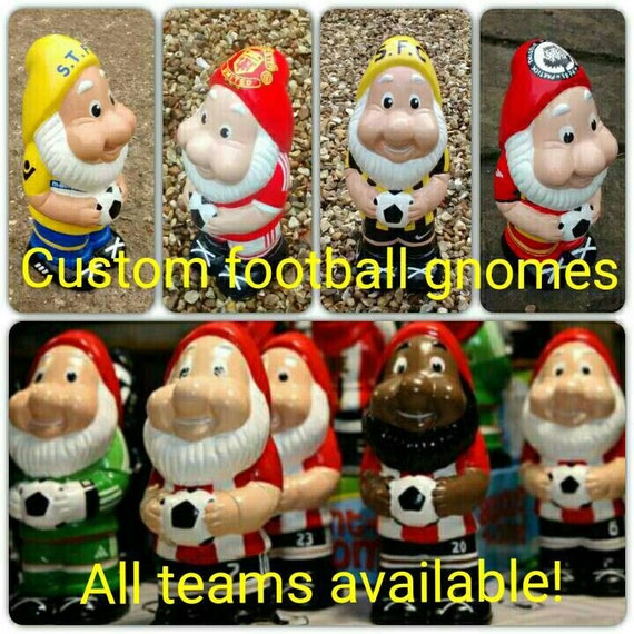 Custom football gnomes all teams & kits by TheGnomeRanger on Etsy