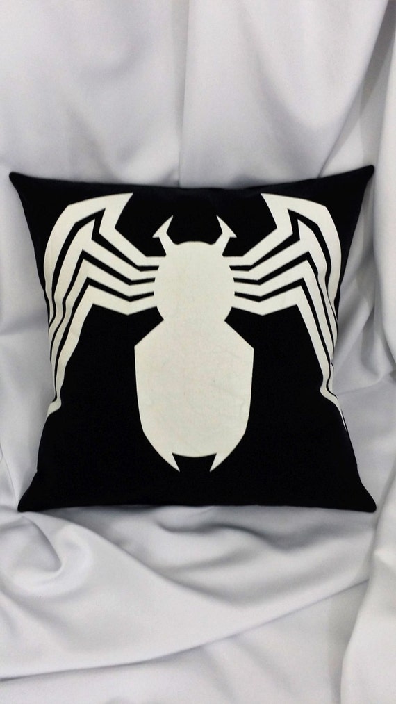 Venom pillow cover made from Symbiote Spider-man by NoCapesStore