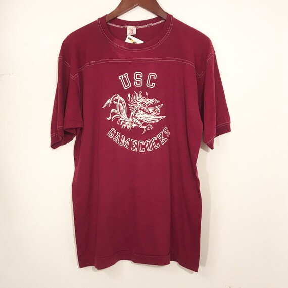 Vintage 70s USC Gamecocks Jersey Shirt Medium by ShopVintageBanana